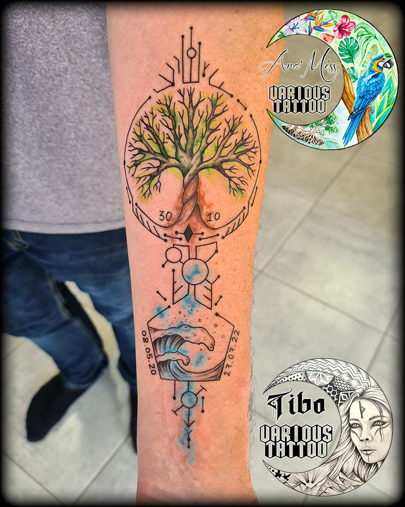 Aquarelle géométrique